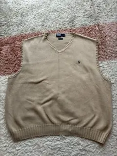 Polo by Ralph Lauren Vネック ベスト ベージュ