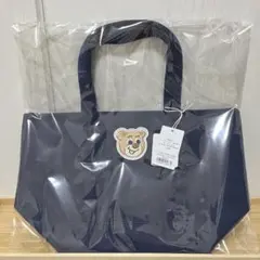 FEILER オールドテディ ワッペントートバッグ ネイビー L リニューアル