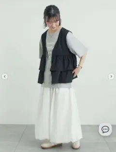 Samansa Mos2 (セットアップ可)フリルジップベスト
