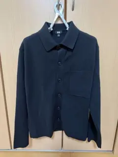 ユニクロ　ミラノリブカーディガン黒　S