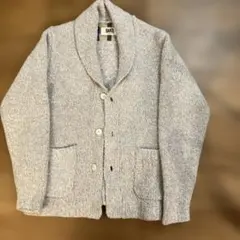 【M】DAKS グレー カーディガン　モコモコのサムネイル