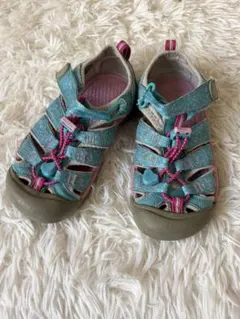 keen キーン キッズ サンダル 19.5cm 水色✖️ピンク