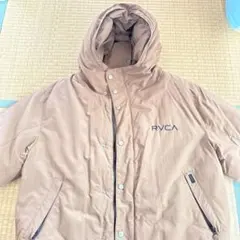 RVCA ルーカ 中綿ジャケット フードジャケット ブラウン Lサイズロゴメンズ