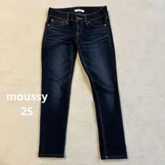 【大人気】moussy Rebirthスキニー デニム 25 マウジー