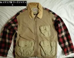 リプレイ　イタリア製　ワークジャケット　切替　ウール　コーデュロイ 90s