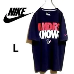 海外古着　Nike ANDRE KNOWS Tシャツ Lサイズ ネイビー