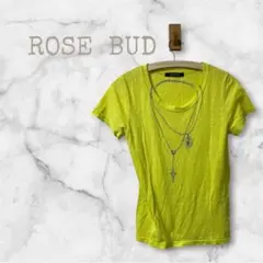 ROSE BUD ローズバッド だまし絵 ネックレス プリントTシャツ 黄のサムネイル