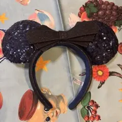 ネイビー スパンコール カチューシャ　ハロウィン限定