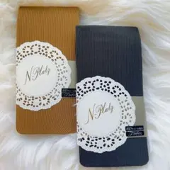 在庫限りN Plats リブタイツ150デニール　 マスタード&チャコール　2枚