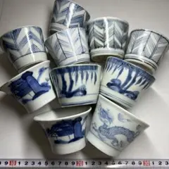古伊万里　染付そば猪口色々　東Y8-0611① 古伊万里 染付そば猪口色々 東Y8-0611① - メルカリ