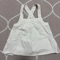 petit main ジャンバースカート 80 白 アイボリー