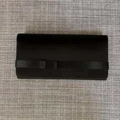 冠婚葬祭リボン付き黒クラッチバッグ