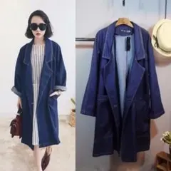 お洒落 デニムコート レディース ロング 春◯