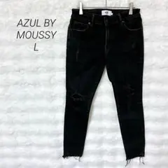 アズールバイマウジー ダメージ スキニーデニム カジュアル シンプル ストリート