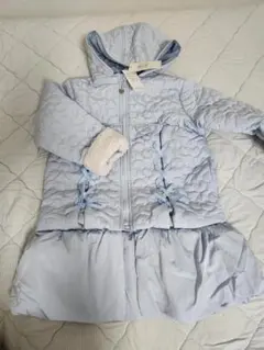 ライトブルー キルティング中綿コート