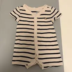 baby gap ストライプロンパース 3-6ヶ月　くまケツ