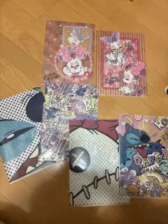 ミニー スティッチ クリアファイル 6枚　 新生活　新入生　ディズニーファイル