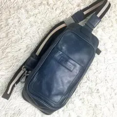 BALLY バリー ボディバッグ トレインスポッティング ネイビー レザー