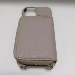 ベージュ レザー風 ソフトケース＆カード入