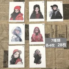 TIELEさま　コラージュ　人物素材シート　おすそ分け　各4枚 28枚