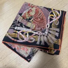 極上品】エルメス カレジェアン 140 空想の鞍 カシミヤシルク 大判 