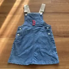 petit main ジャンバースカート M デニムブルー　100〜110cm