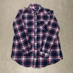 INGNI イング　チェックシャツ　ネイビー　赤　白　カジュアルシャツ　Ｍサイズ