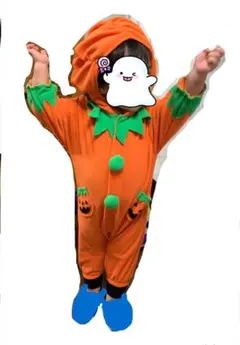 ベビー用かぼちゃ衣装　コスプレ　ハロウィン　90