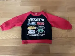 ９５cm　トミカミニチュアカー トレーナー 赤黒