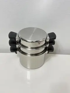 アムウェイ　大フライパン　大鍋(シチューパン)蓋　蒸し器(写真参照) 4点セット クィーン 4L シチューパンセット：Amway(アムウェイ)Shopping