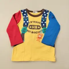 ミキハウス⭐️ホットビスケッツ　マルチカラーリックロンT
