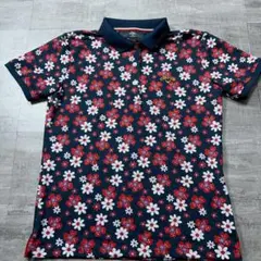 美品 Callaway キャロウェイ 花柄 フラワーパターン ポロシャツ L