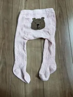 3月まで値下げ　GAP くまケツ ベビータイツ 0-12M ピンク