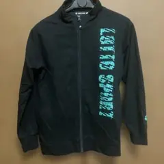 Lotto 黒 パーカー 水色ロゴ150