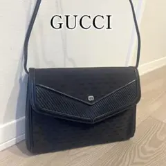 GUCCI グッチ GG柄 レザー キャンバス ショルダーバッグ