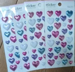 ダイソー　ハート　シール　4点