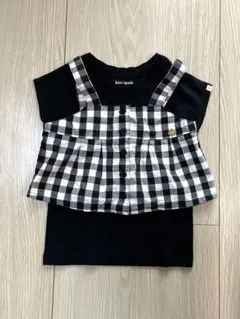 ケイトスペード　Tシャツ　ビスチェ付き　ギンガムチェック　110cmのサムネイル