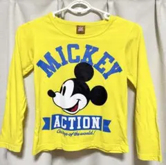ベビードール　長袖　キッズ　ミッキーマウス　BABYDOLL 黄色　130