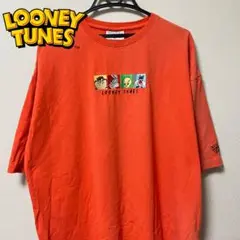 LOONEY TUNES/ルーニーテューンズ 刺繍 半袖Tシャツ オレンジ M