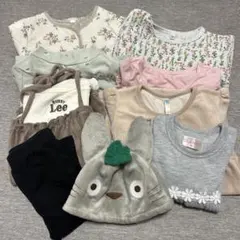 女の子ベビー服10点セット 80cm Lee トトロ帽子　ユニクロ等