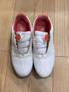 adidas レディース ゴルフシューズ ホワイト ピンク