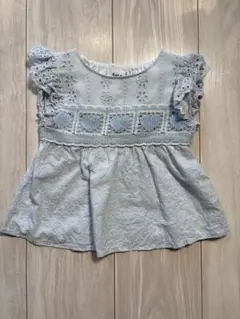 SLAP SLIPスラップ スリップ 袖レースクロシェ編み チュニック 80