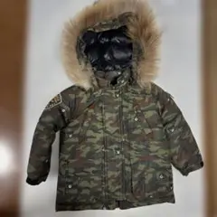 【美品】DOUBLE.B 迷彩柄ダウンジャケット