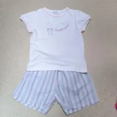 コンビミニ 白 Tシャツ＆ショートパンツ110セットアップのサムネイル