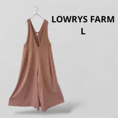 ローリーズファーム Vネック ワイドレッグ サロペット　Lサイズ　くすみピンク
