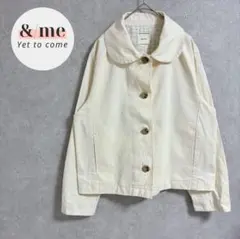 keitto ケイット　丸襟ショート丈ジャケット　コットン100% アイボリー