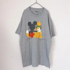 【Lサイズ】ディズニー　Tシャツ　ミッキーマウス　プルート　アメリカ　古着のサムネイル