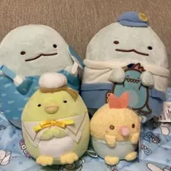すみっコぐらし　４点セット　ぬいぐるみ　とかげ　ペンギン　すみっコベビー