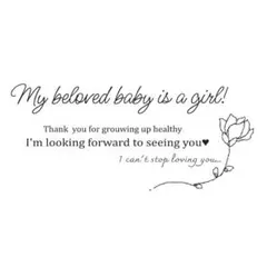 マタニティフォト シール 線画 ペイント セルフフォト 　女の子