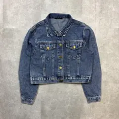 デニムジャケット Gジャン 短丈 金ボタン フェード Y2K 韓国ファッション